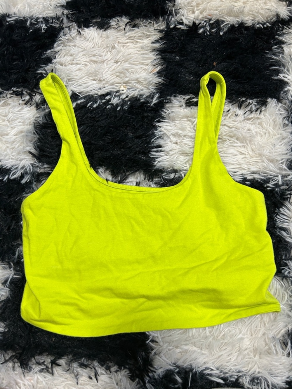 wild fable Neon Yellow Crop Tank Top